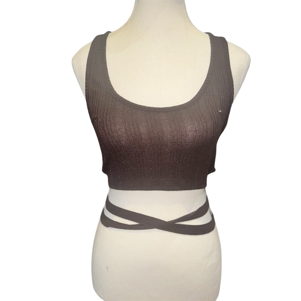 Lace-up crop tank
